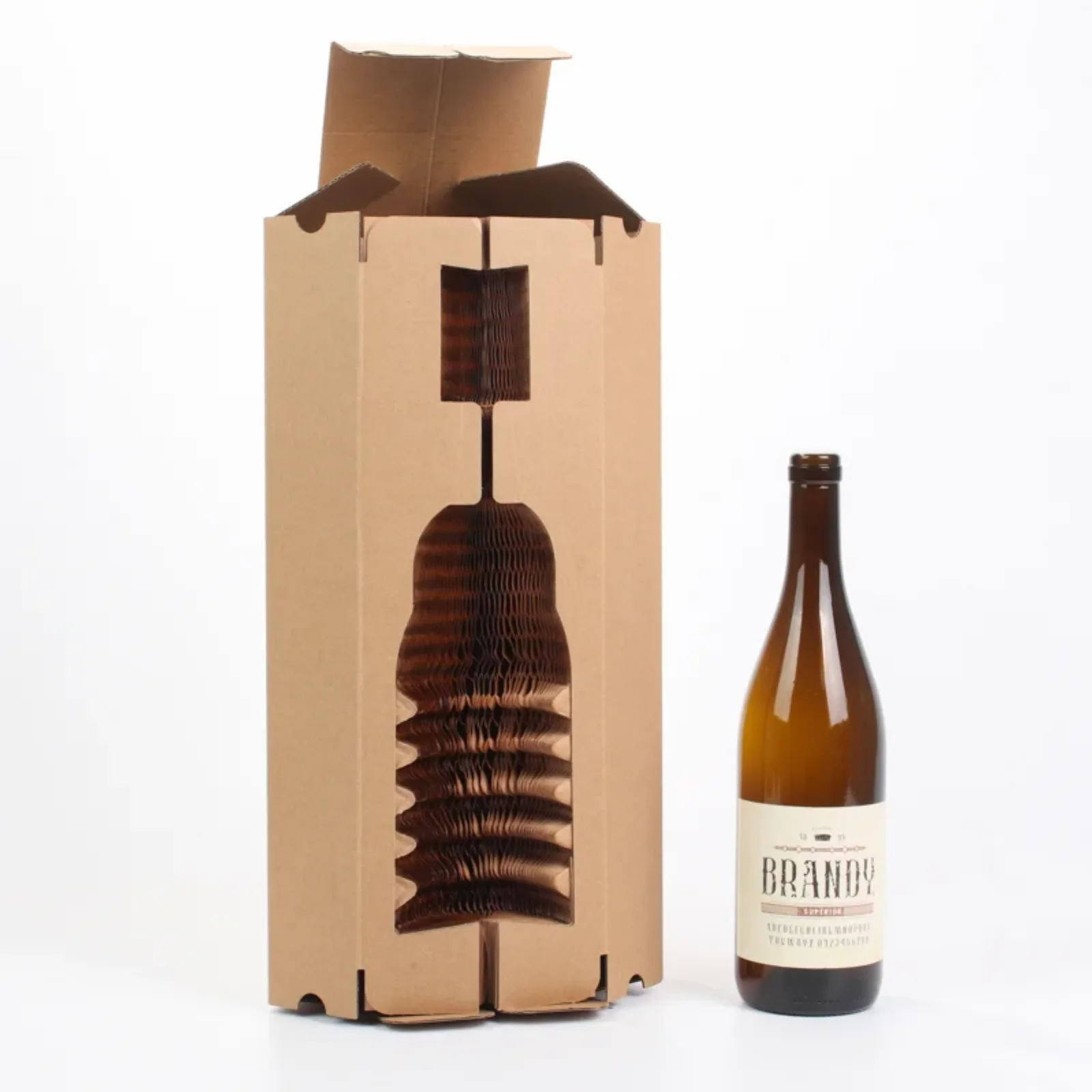 Single Bottle Corrugated Cardboard Wine Box 5