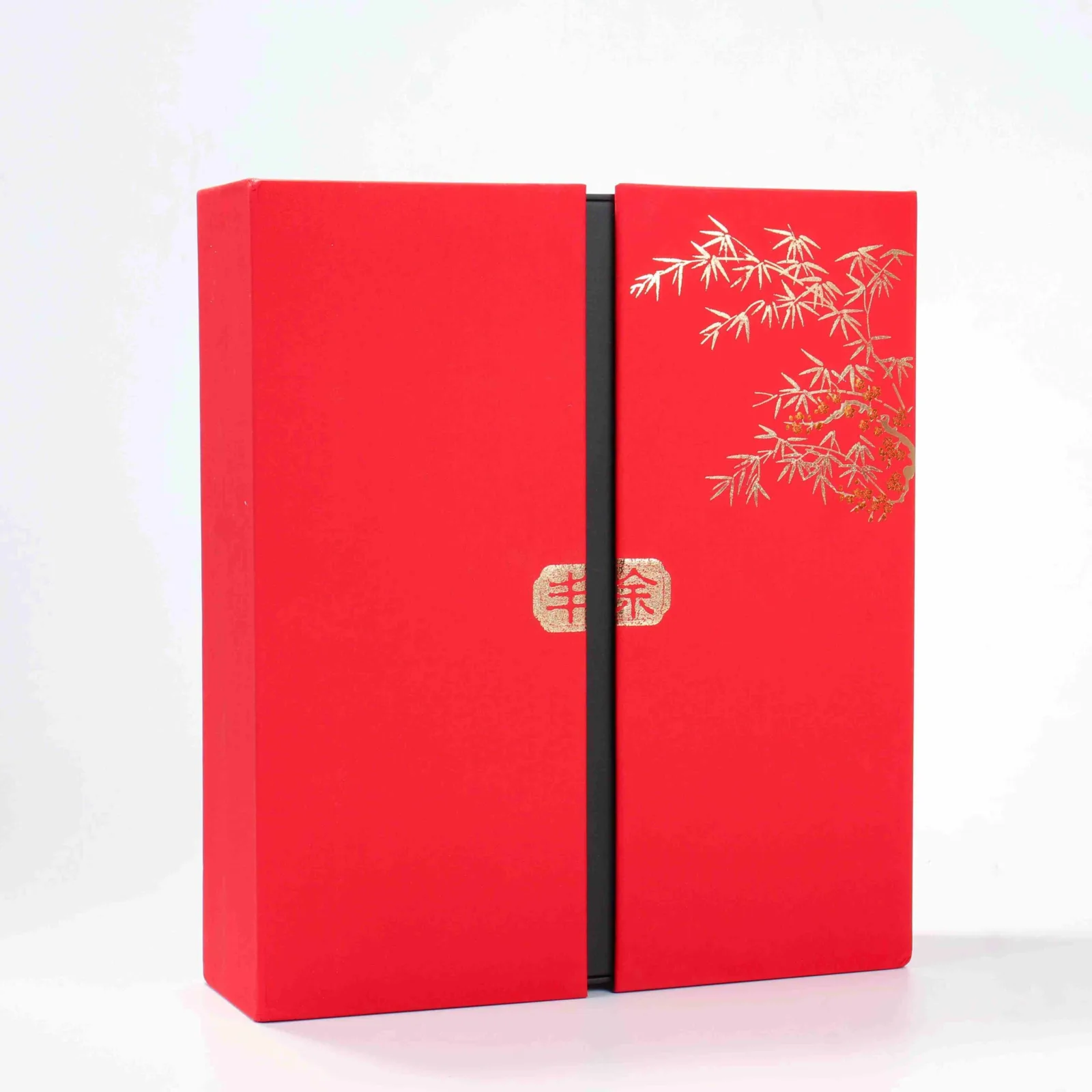 Festive Gift Set Two-Bottle Red Wine Gift Box with Bag