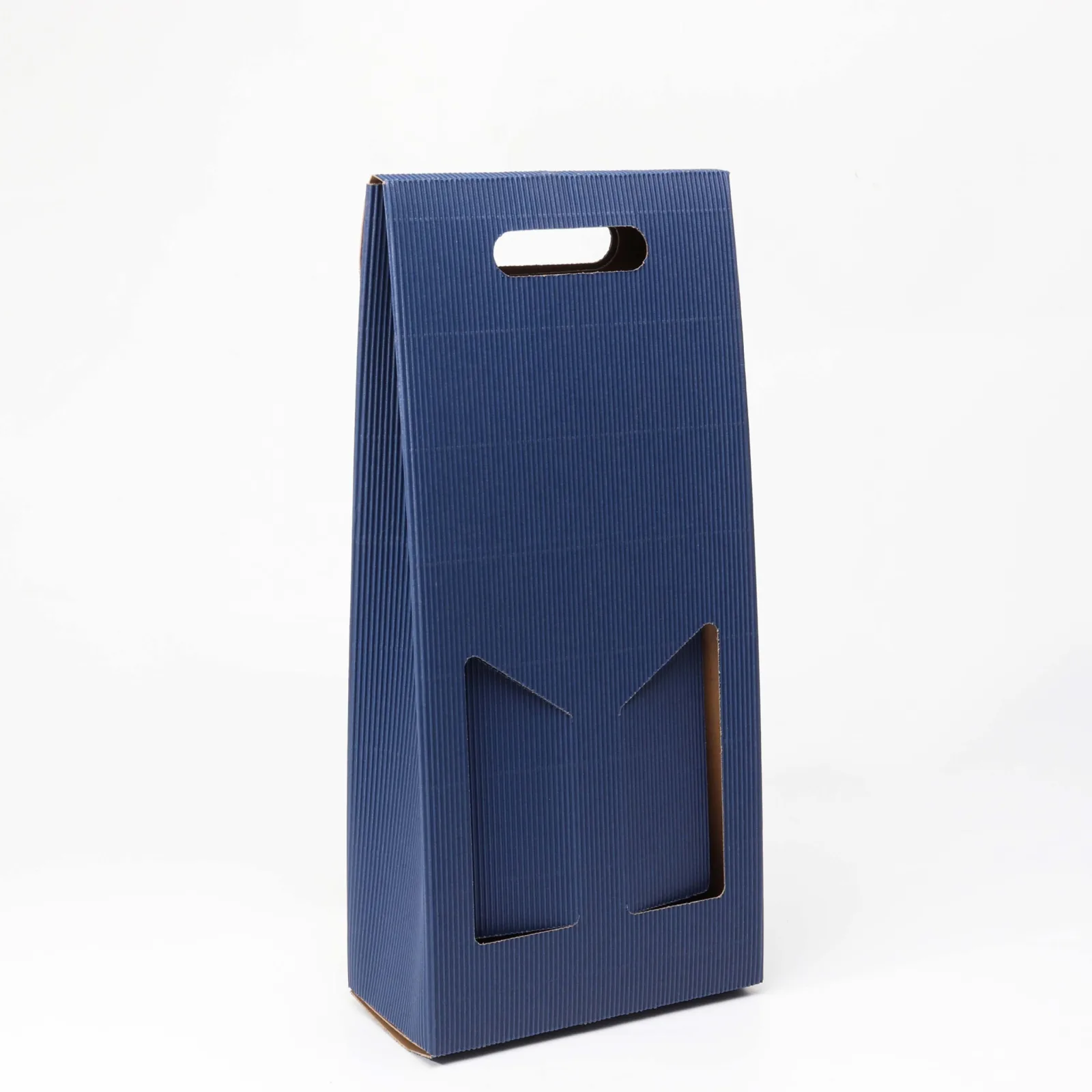 Corrugated Wine Shipping Box with Handle, 1-3 Bottles 2